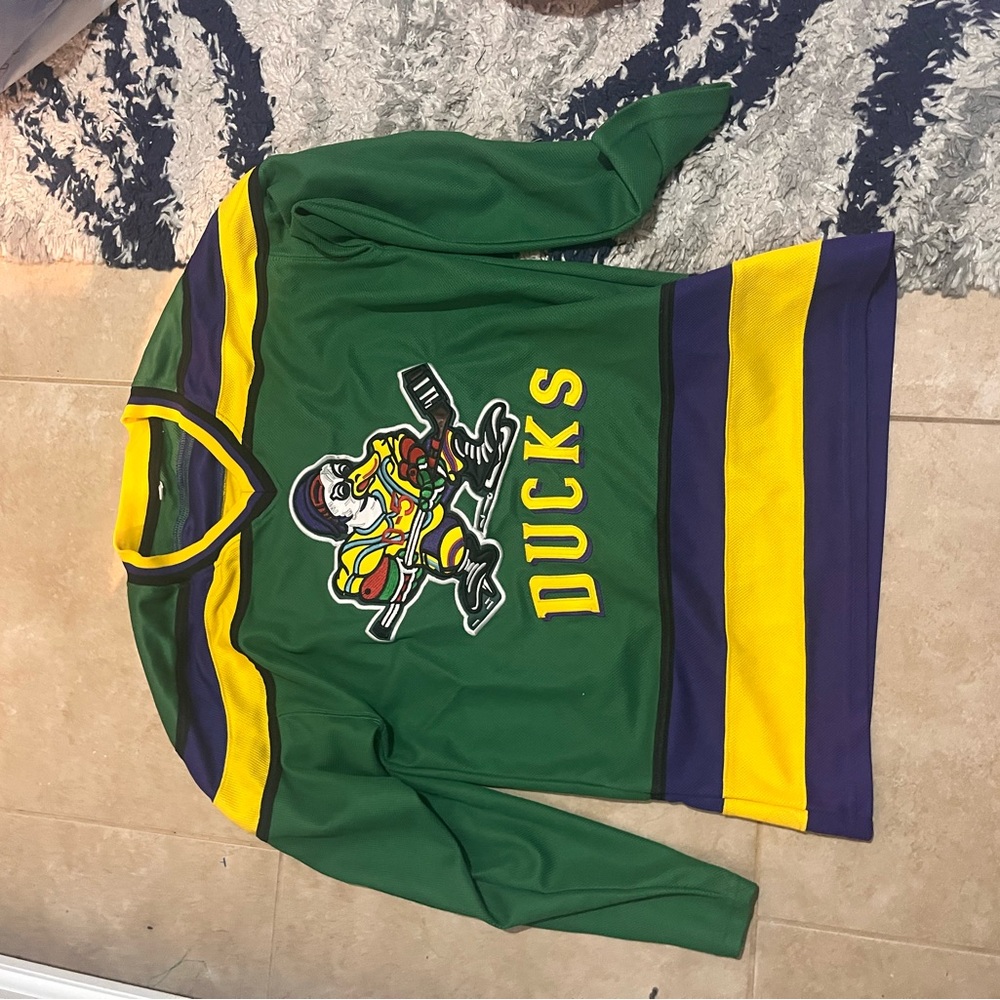 Green and Yellow Ducks Hockey Jersey